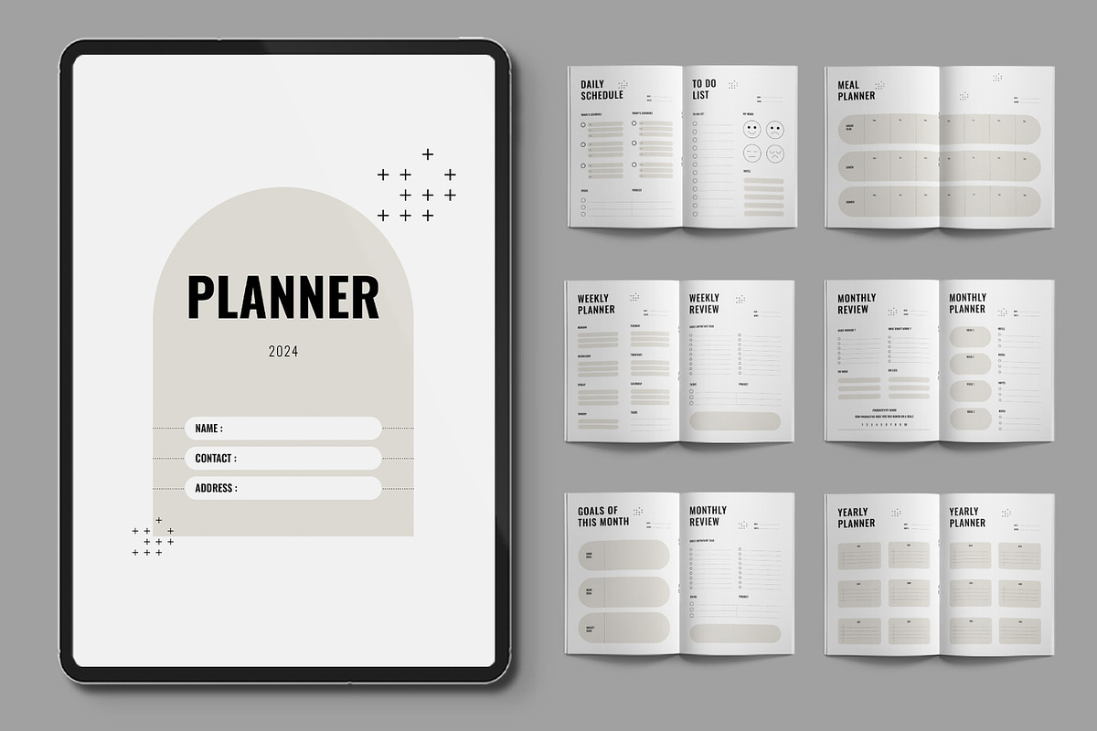 Planner 2024 Template, a Stationery Template by ContestDesign (Photo 1 of 3)