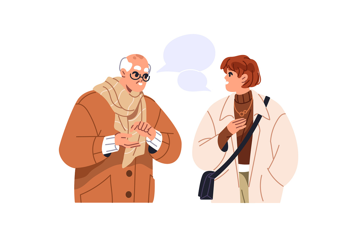 People talk, chat, discuss set, a Person Illustration by PaperTrident (Photo 4 of 9)
