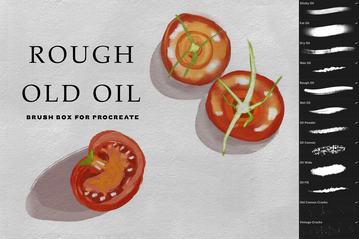 Rough Old Oil Procreate Box, a Brush Add-On by Liquid Amethyst Art (Photo 6 of 6)