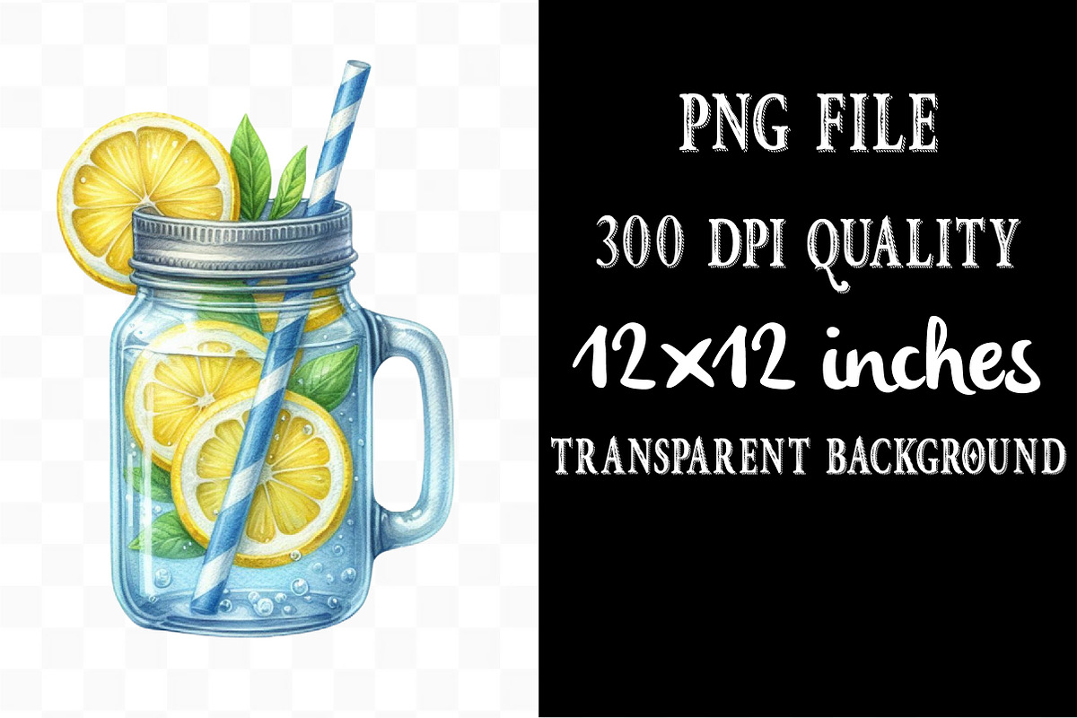 Yellow & Blue Lemon Sublimation, an Illustration by Designking (Photo 4 of 4)