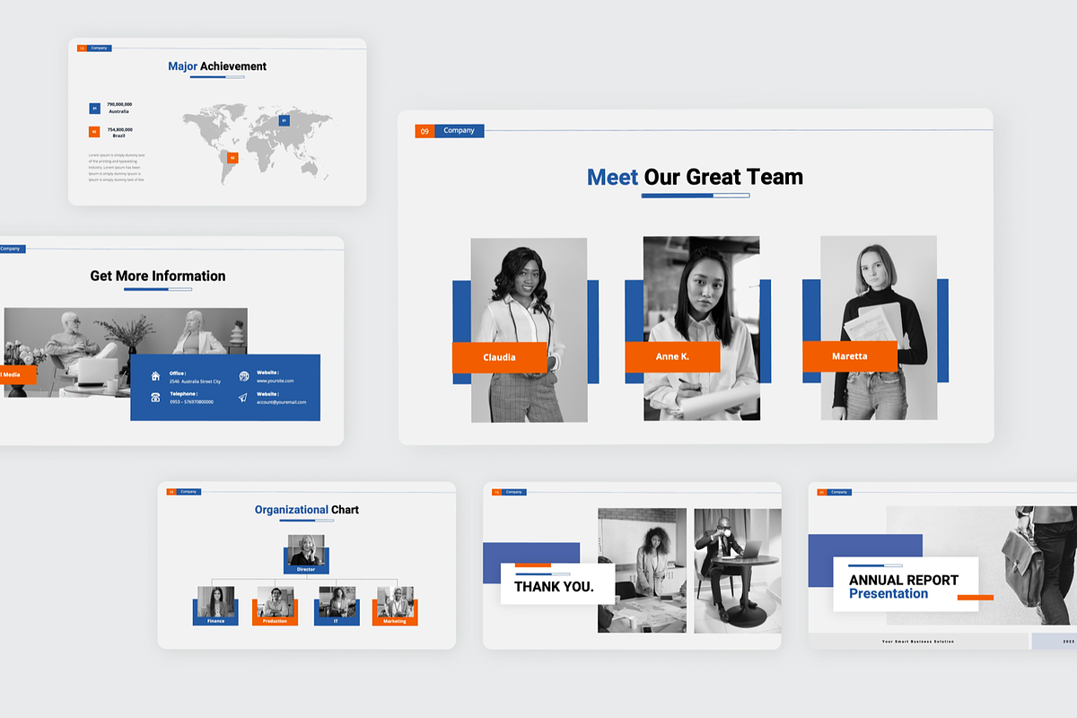 Annual Report Keynote Template, a Presentation Template by SquidPixey (Photo 6 of 6)