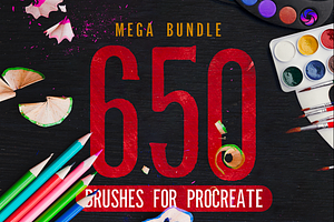 650 Procreate Brushes Mega Bundle