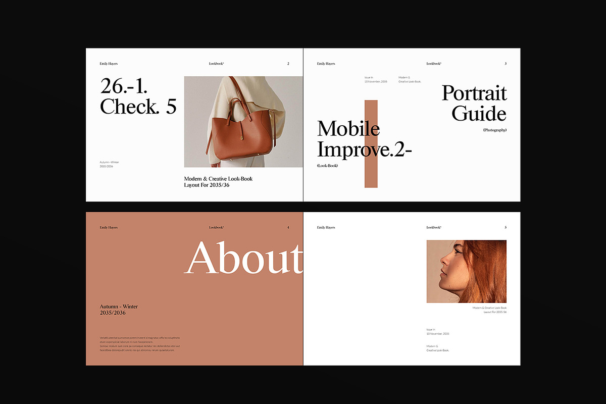 Minimalist Lookbook Landscape, a Magazine Template by DesignCrest (Photo 5 of 17)