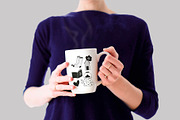Hygge Black and White Clipart, a Seasonal Illustration by Chus Moreno Studio (Thumbnail 3 of 4)