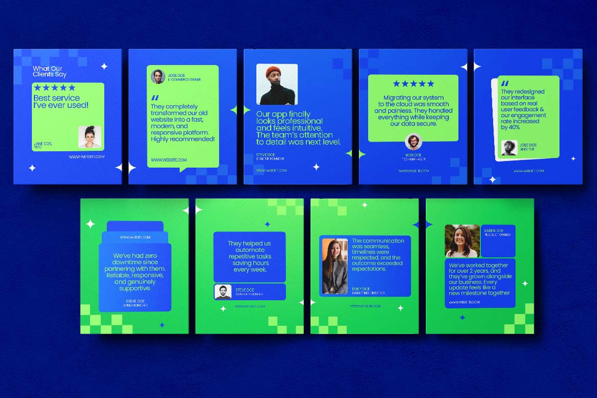 Customer Testimonial Instagram carou, a Social Media Template by Attype (Photo 3 of 5)