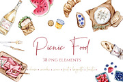 Watercolor Summer Picnic Collection, a Food Illustration by S_ARTLOVE (Thumbnail 7 of 11)