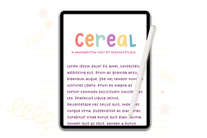 Cereal Cute Handwritten Font