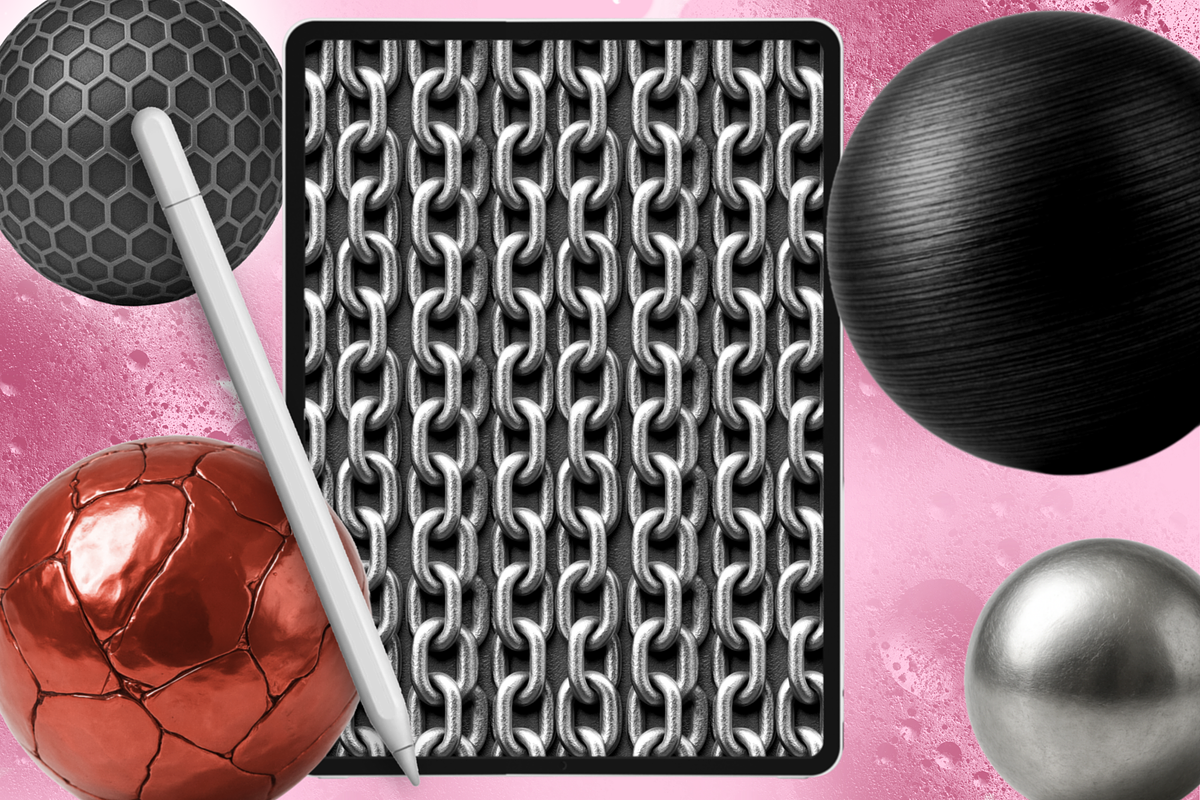 Procreate Metallic texture brushes, a Brush Add-On by Revabrush (Photo 7 of 8)