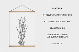 3:4 Poster Hanger Mockup Kit