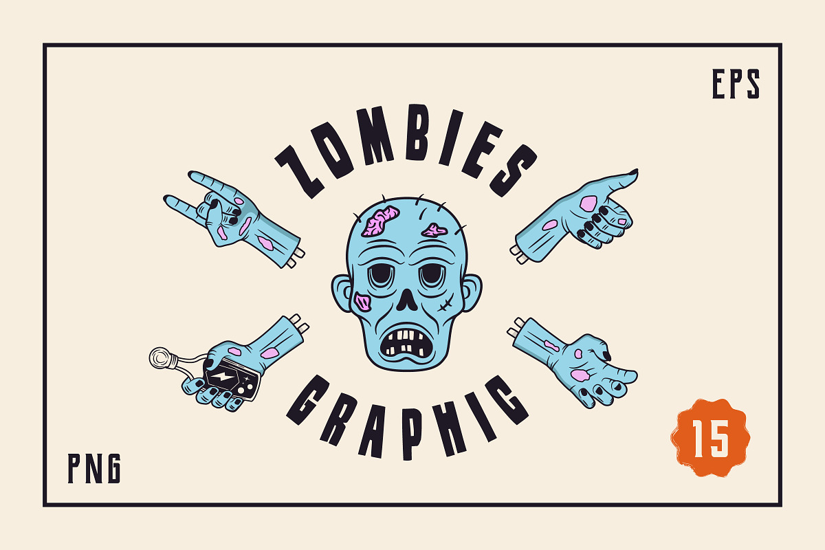 Zombie Hands & Graveyard Graphics, an Object Graphic by DenysHolovatiuk (Photo 1 of 4)