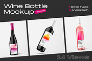 Wine Bottle Mockup, a Packaging Mockup by Mockupdaddy (Thumbnail 1 of 22)
