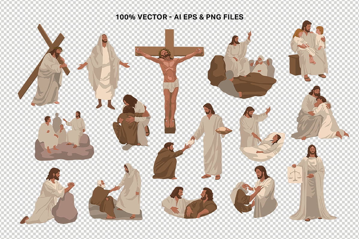 Jesus Illustrations, a Person Illustration by DesignerCandies (Photo 3 of 4)