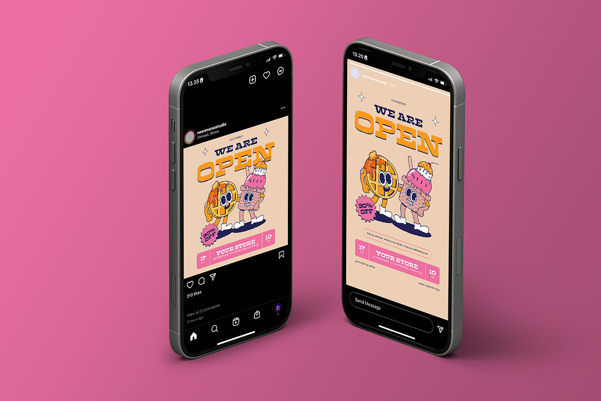 Dessert Store Open Flyer, a Flyer Template by Neermana (Photo 4 of 4)