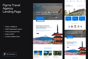 Figma Travel Agency Landing Page, a Landing Page Template by Musara (Thumbnail 1 of 6)