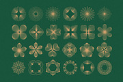 Gold foil, linear design elements, a Graphic by venimo (Thumbnail 3 of 9)