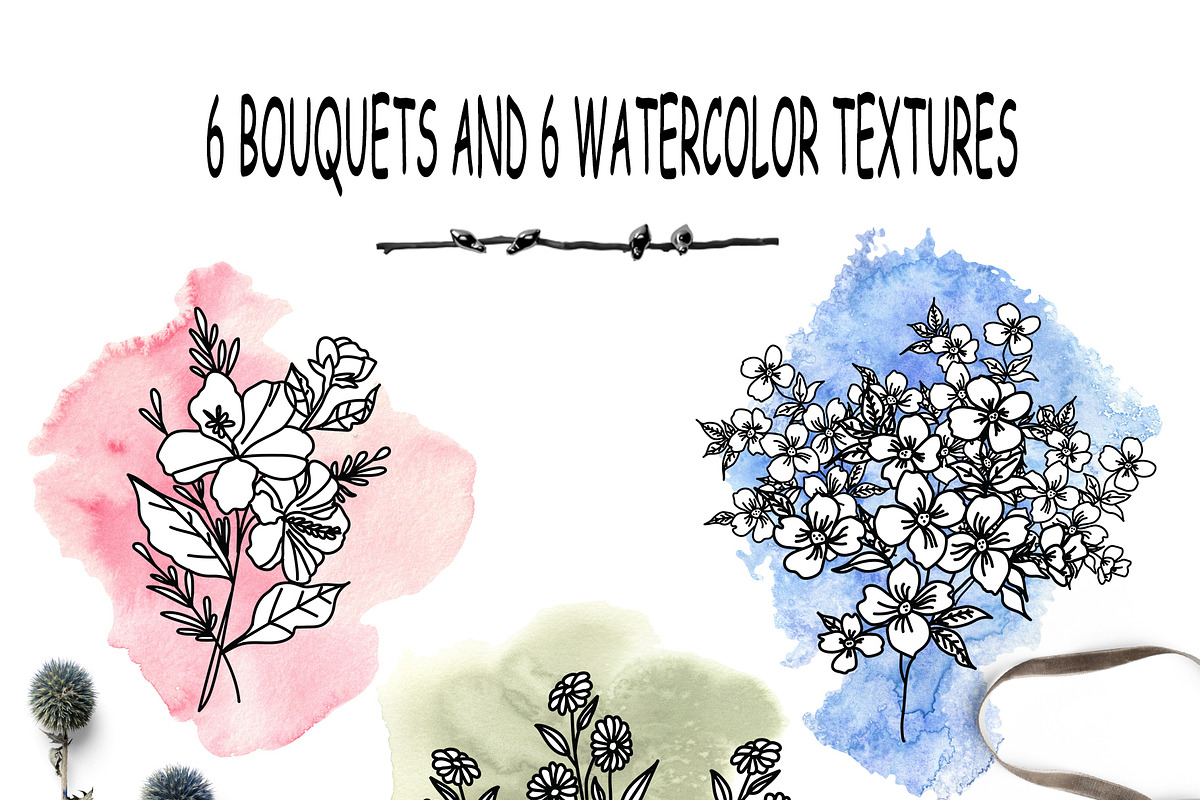 Hand Drawn Botanical Elements, a Decorative Illustration by Pixavics (Photo 8 of 11)