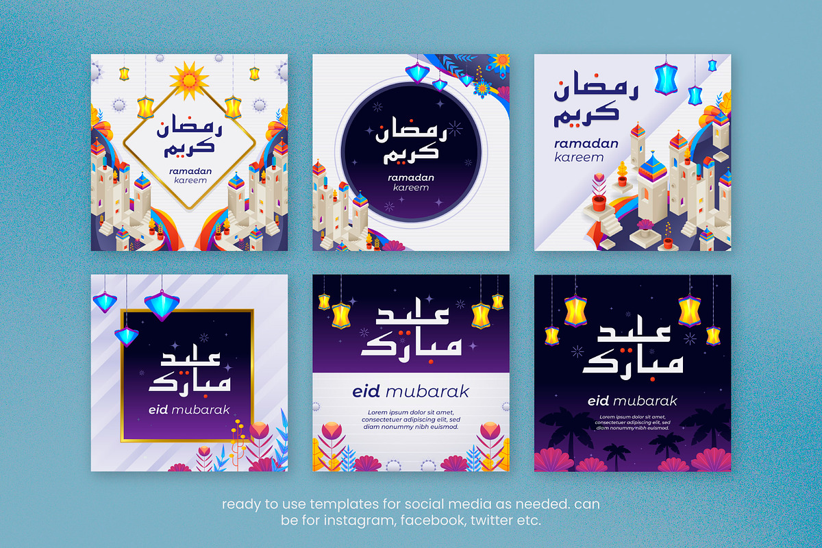 Eid and Ramadan Greetings Set, a Templates & Theme by Revoltan Studios (Photo 3 of 5)