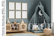 Kids Room Frame Set Mockup PSD JPG, a Print Template by VNmockup (Thumbnail 1 of 4)