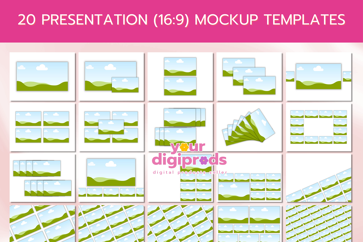 Presentation (16:9) Mockup Templates, a Device Mockup by Your DigiProds (Photo 3 of 4)