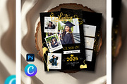 Graduation Invitation PSD and Canva, an Invitation Template by SmmrDesign (Thumbnail 1 of 6)