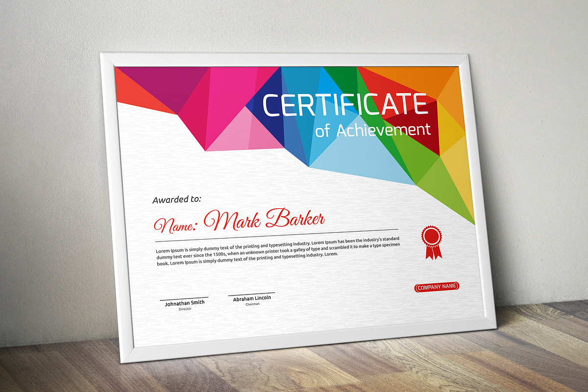 Certificate Word | PSD | AI, a Stationery Template by Curve Design