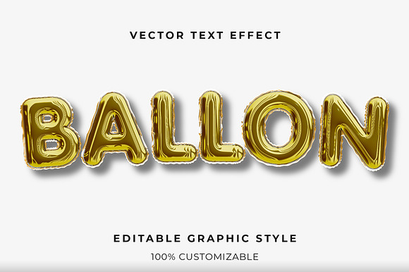 Golden Balloon 3D Text Effect preview 3