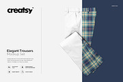 Elegant Trousers Mockup Set, a Bottom Mockup by Creatsy (Thumbnail 1 of 7)