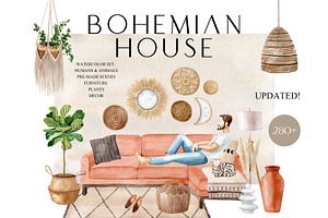Bohemian House Watercolor Set