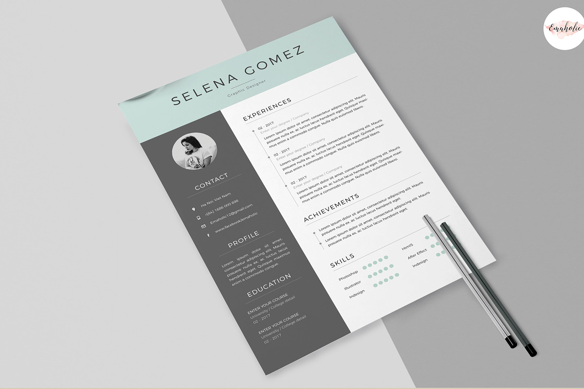 Professional CV Template, a Resume Template by Emaholic Template (Photo 4 of 5)