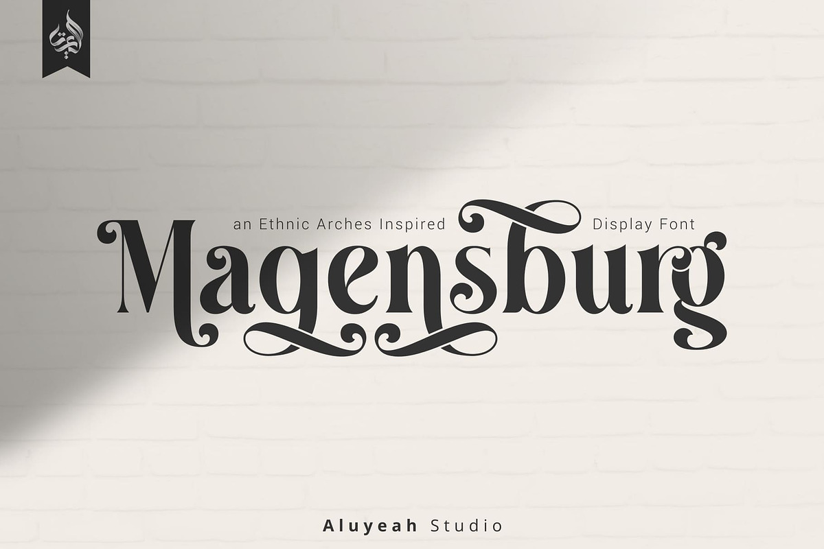 Magensburg | Modern Display Font, a Font by Aluyeah Studio (Photo 1 of 17)