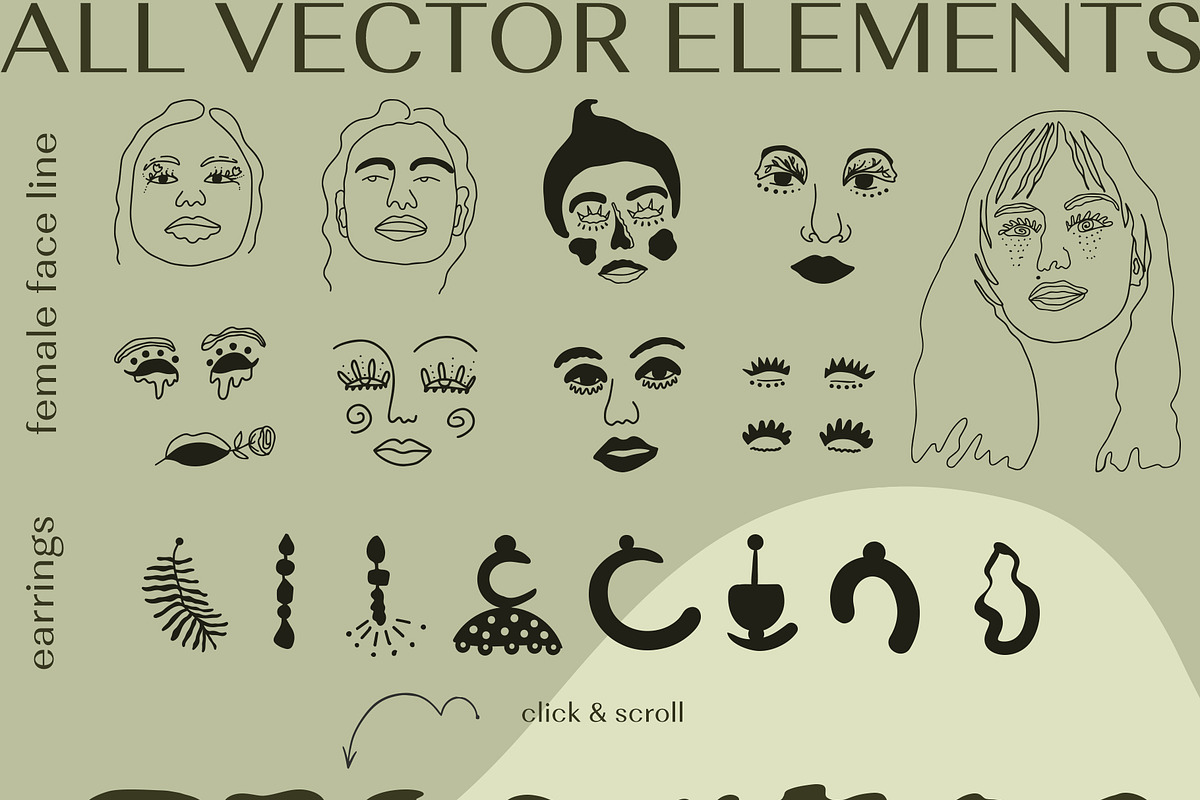 Femine line art. Abstract woman., an Illustration by KomannaArt (Photo 5 of 7)