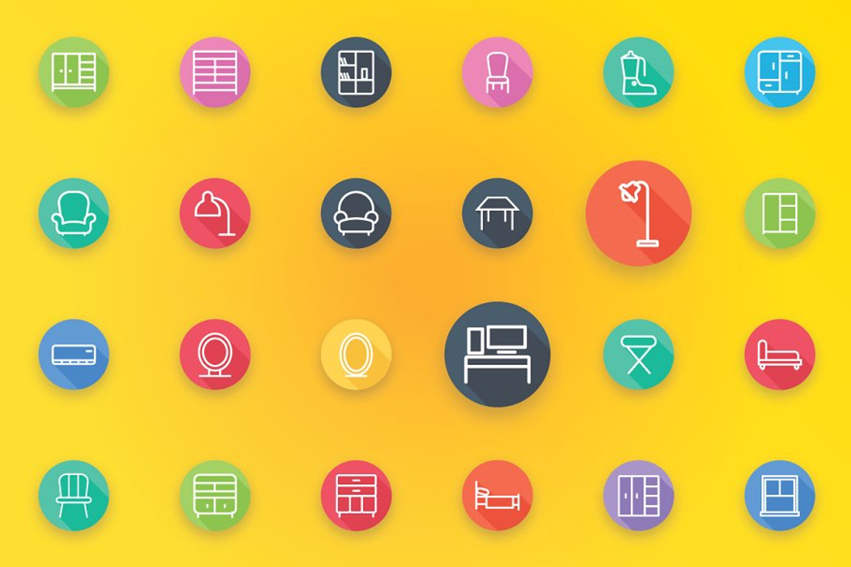 Home Appliances and Furniture Icons, an Outline Icon by FlatLineIcons (Photo 6 of 7)