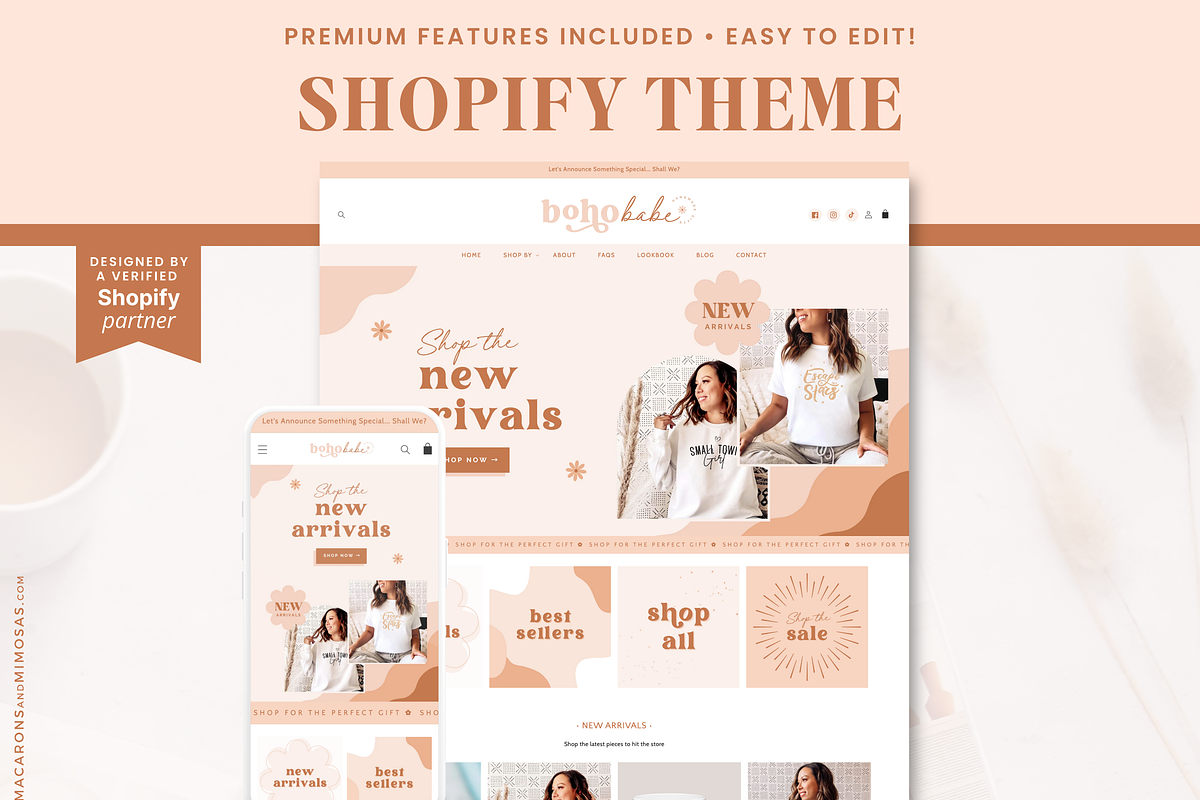 Shopify Theme - Neutral Boho, a Shopify Template by Macarons and Mimosas (Photo 1 of 9)