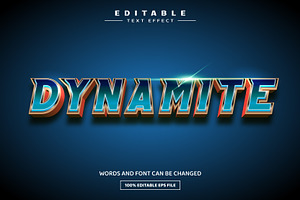 Dynamite 3D Editable Text Effect