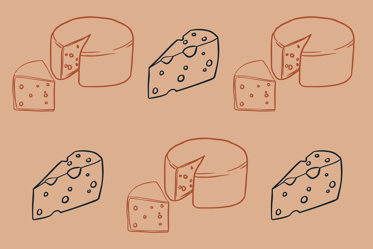 Vector Cheese Graphics, an Illustration by Dorey Kronick Art&Design (Photo 15 of 22)