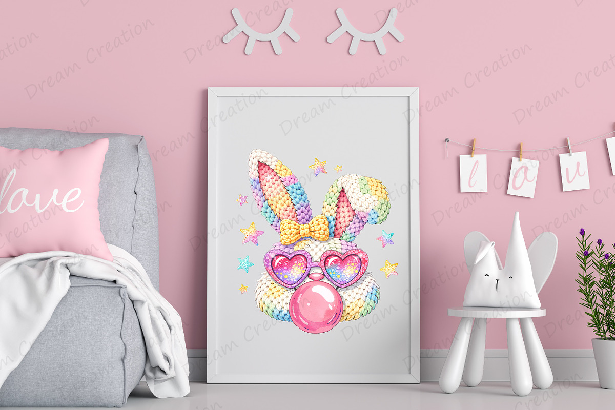 Yarn Crochet Easter Bunny Png, an Illustration by Dream Creation (Photo 4 of 5)