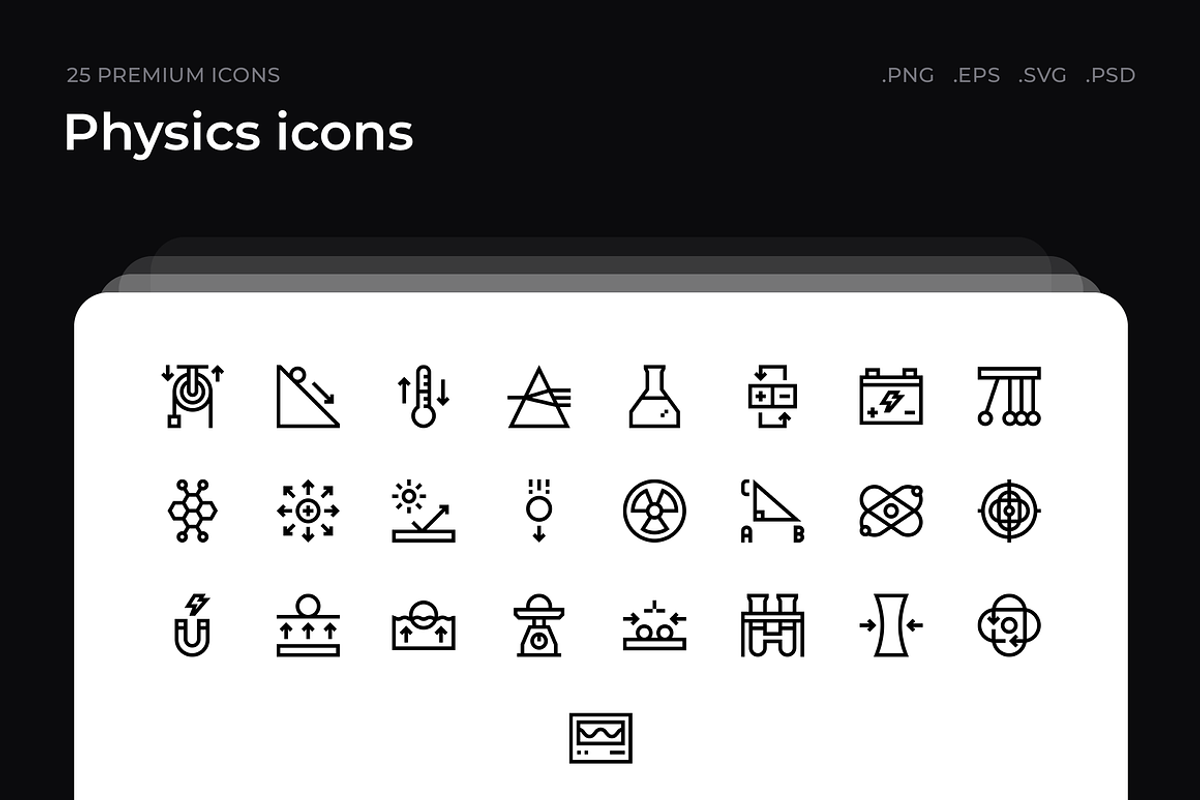 Physics icons, an Outline Icon by Wencory