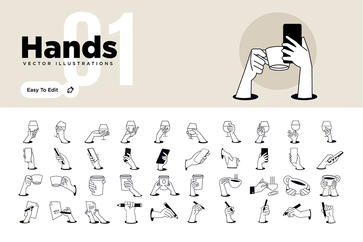 Hands illustrations, a Person Illustration by PureSolution (Photo 2 of 5)