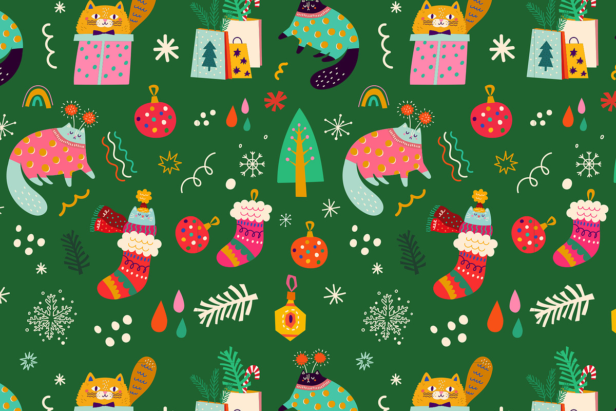 Christmas Cats, a Seasonal Illustration by MoleskoStudio (Photo 22 of 26)