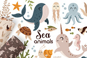 Sea animals collection, an Animal Illustration by JulzaArt (Thumbnail 1 of 10)