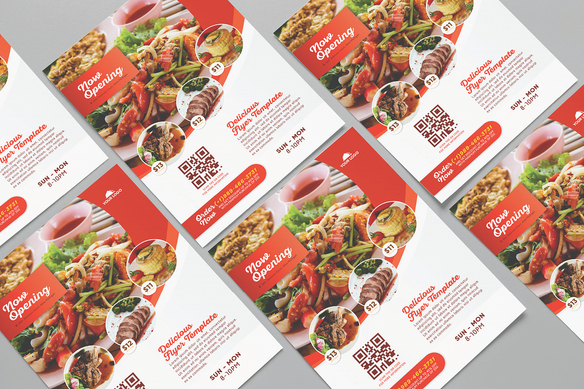 Sale food flyer design template, a Flyer Template by Workhu (Photo 1 of 3)