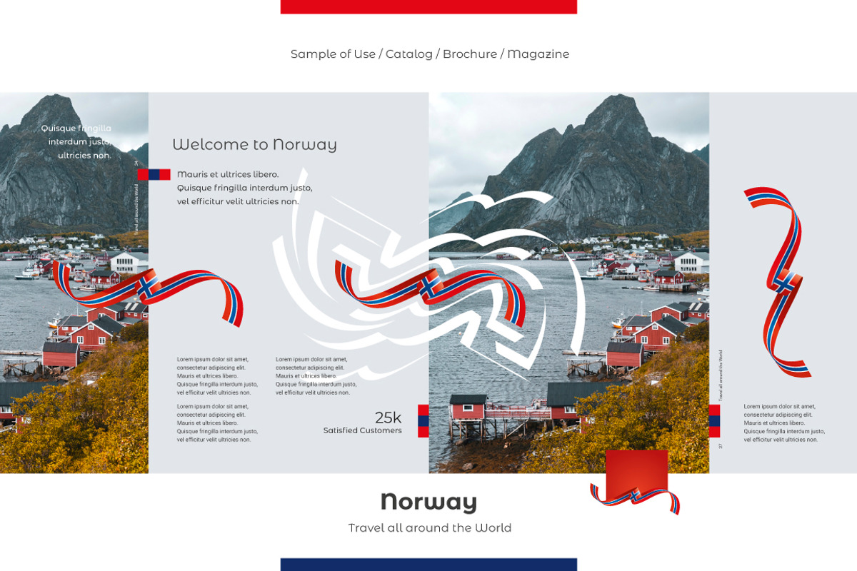 Norway flag ribbon vector, a Templates & Theme by Simbos (Photo 4 of 9)