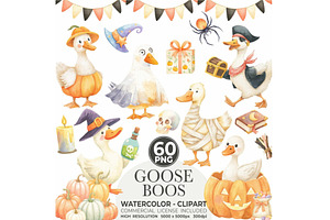 Silly Goose Halloween Clipart