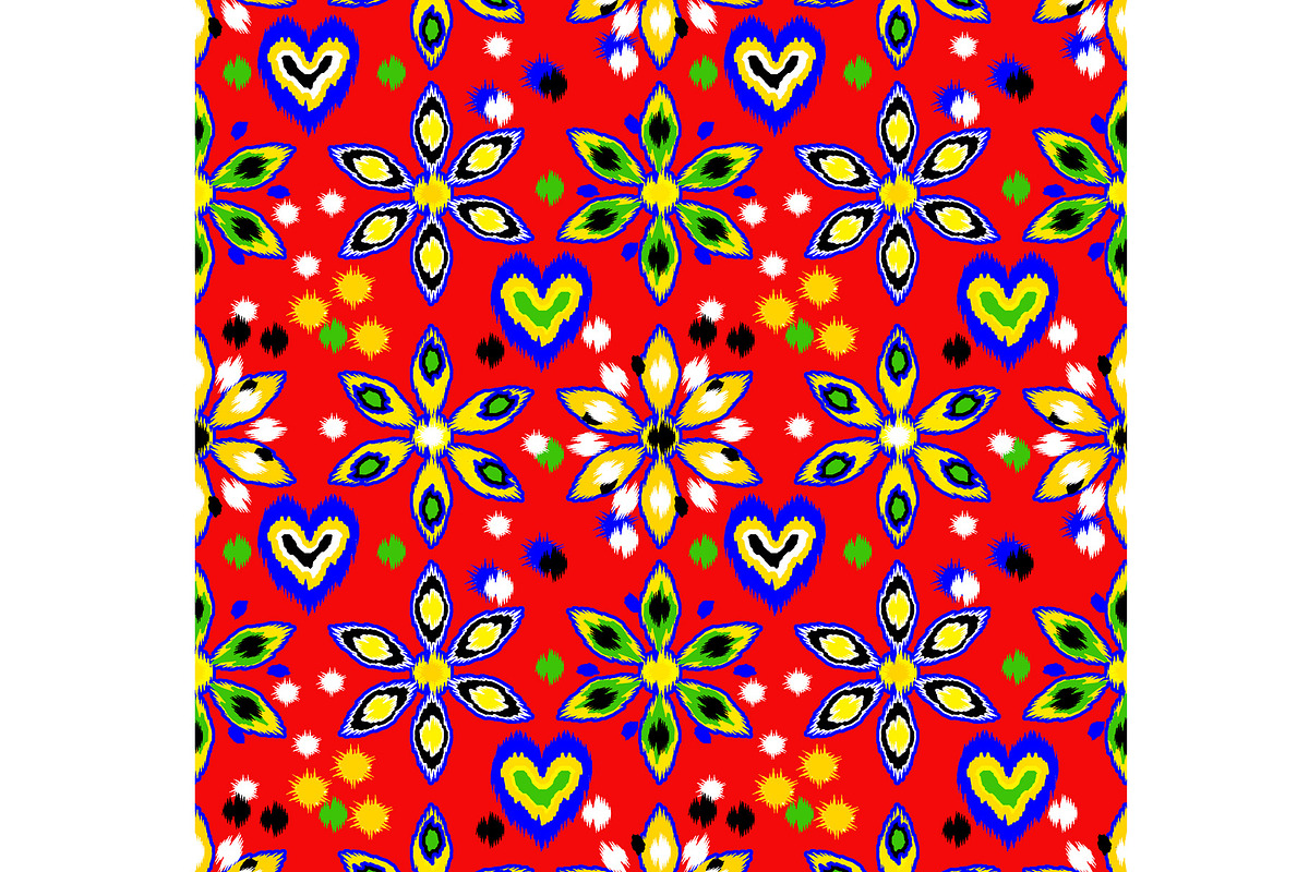Bright Boho Fabric Floral Print, a Pattern Graphic by Sharon Schwalbe (Photo 2 of 2)