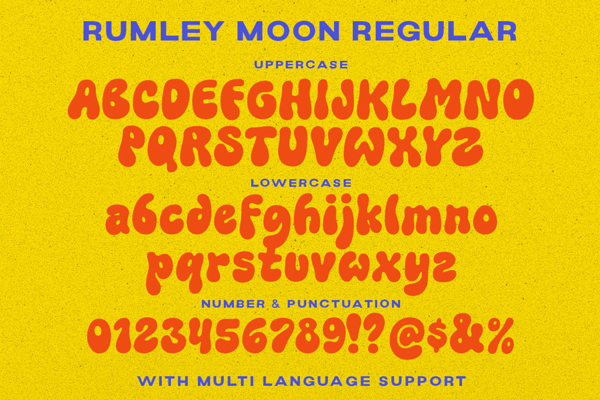 Rumley Moon - Groovy Hipster Font, a Font by Letterhend Studio (Photo 9 of 9)