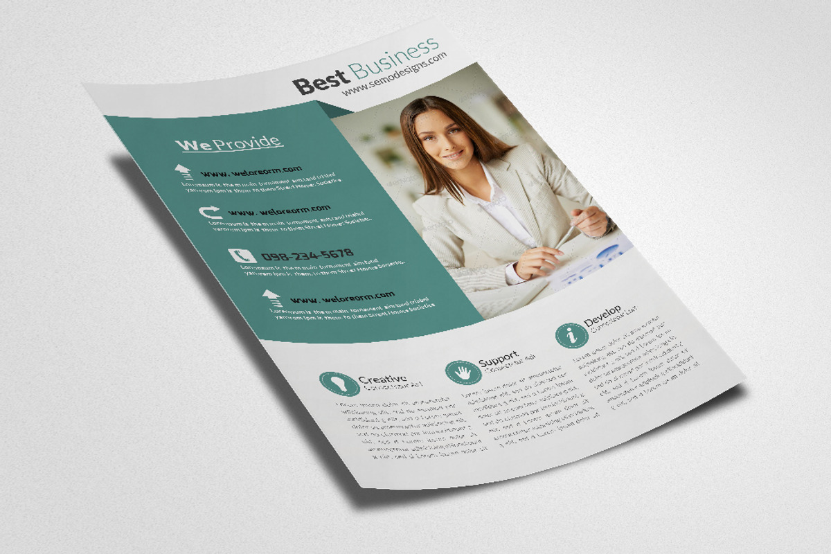 Creative Business Flyer Template, a Flyer Template by Psd Templates (Photo 3 of 3)