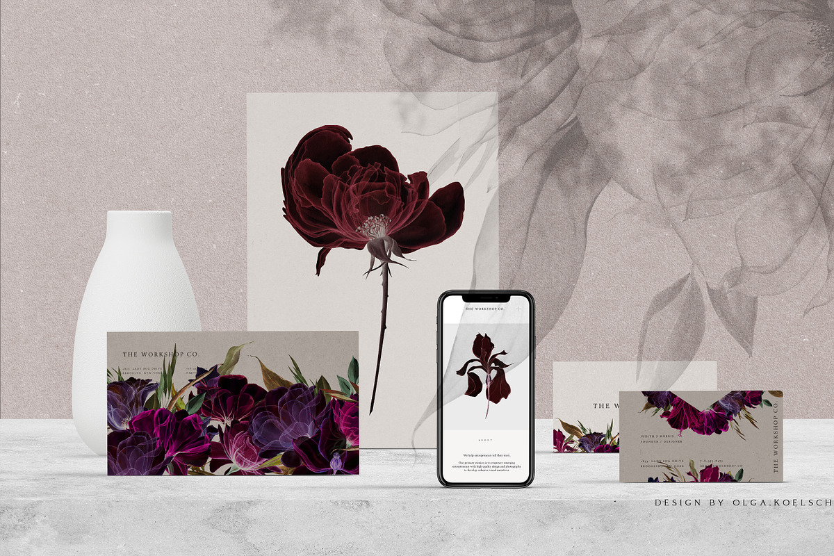 X-Ray Flowers Watercolor, an Object Illustration by Olga Koelsch (Photo 8 of 13)