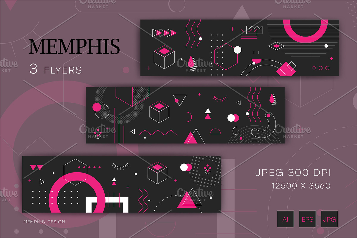 Memphis backgrounds. White and Red., a Decorative Illustration by KENO Mascots (Photo 3 of 5)