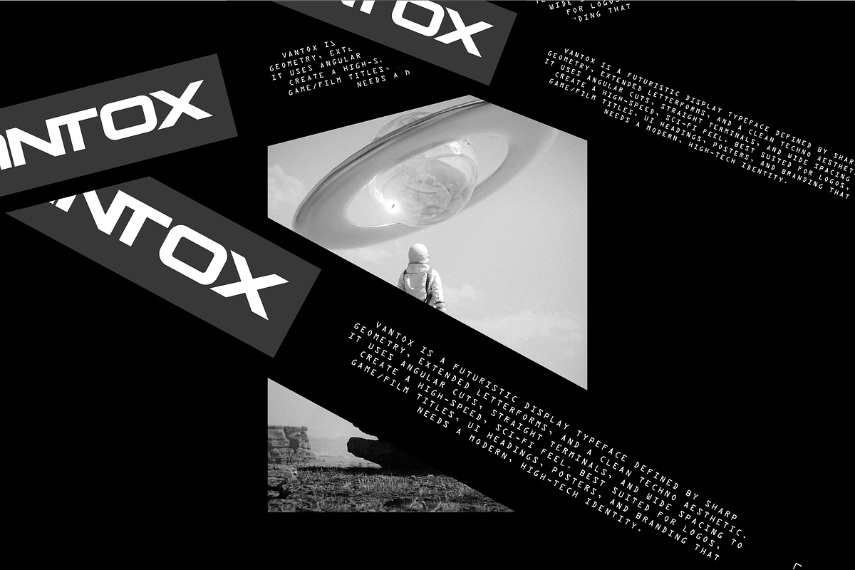 Vantox - Futuristic Display Font, a Sans Serif Font by Typeagle (Photo 1 of 10)