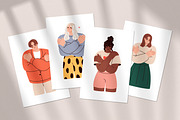 People hug themselves. Self love set, a Person Illustration by Good Studio (Thumbnail 7 of 7)